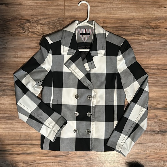 TOMMY HILFIGER double breasted silver buttoned blazer. Fall staple! - Picture 4 of 9